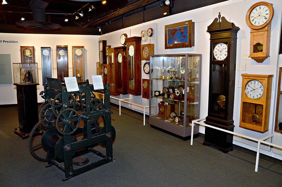 clock display inside museum