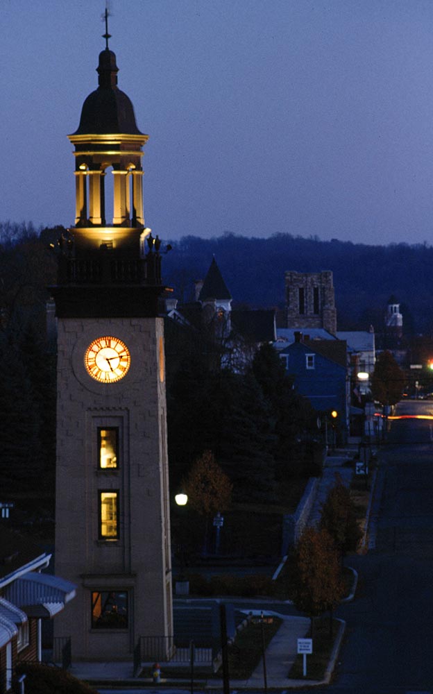 tower street at night